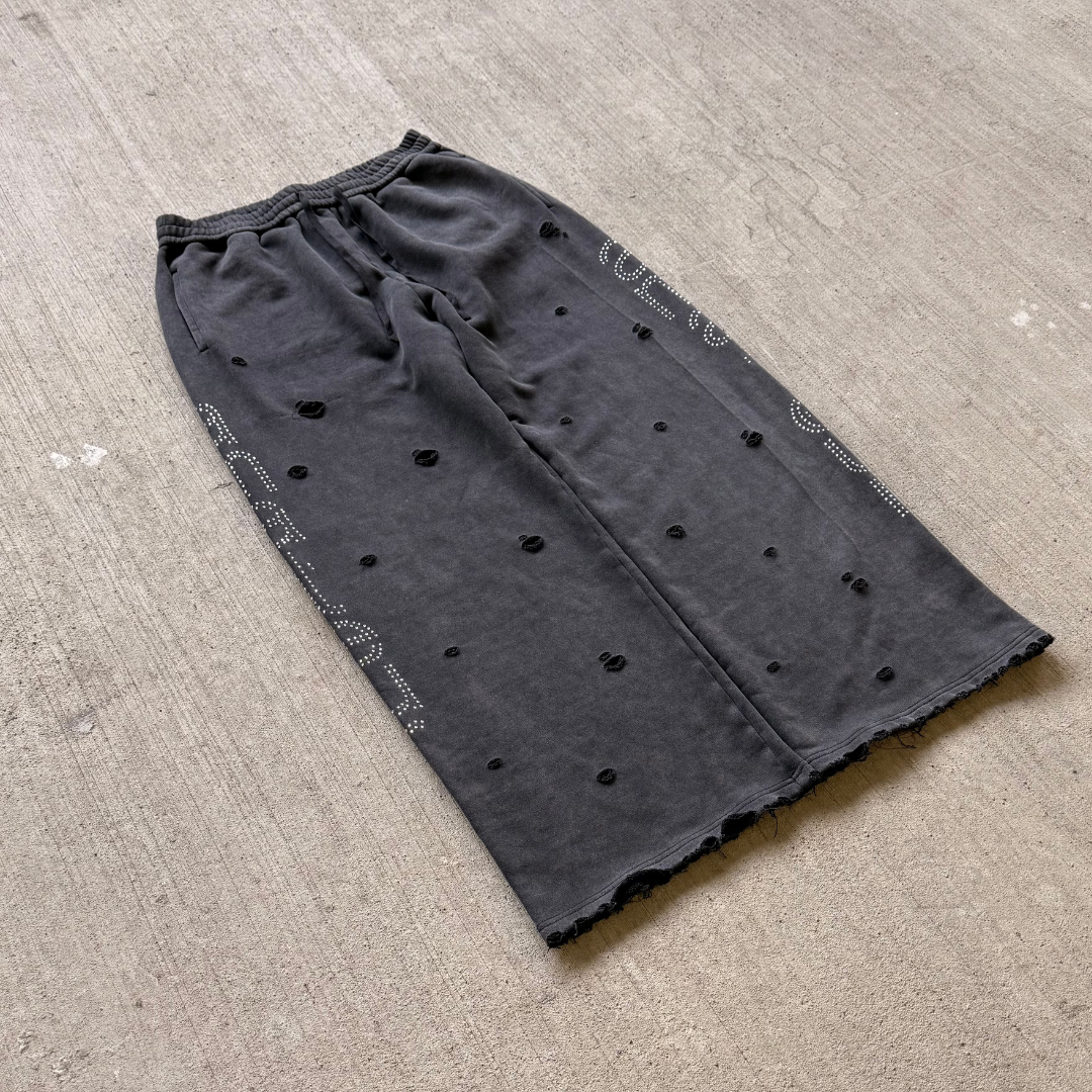 Distressed Rhinestone Sweats