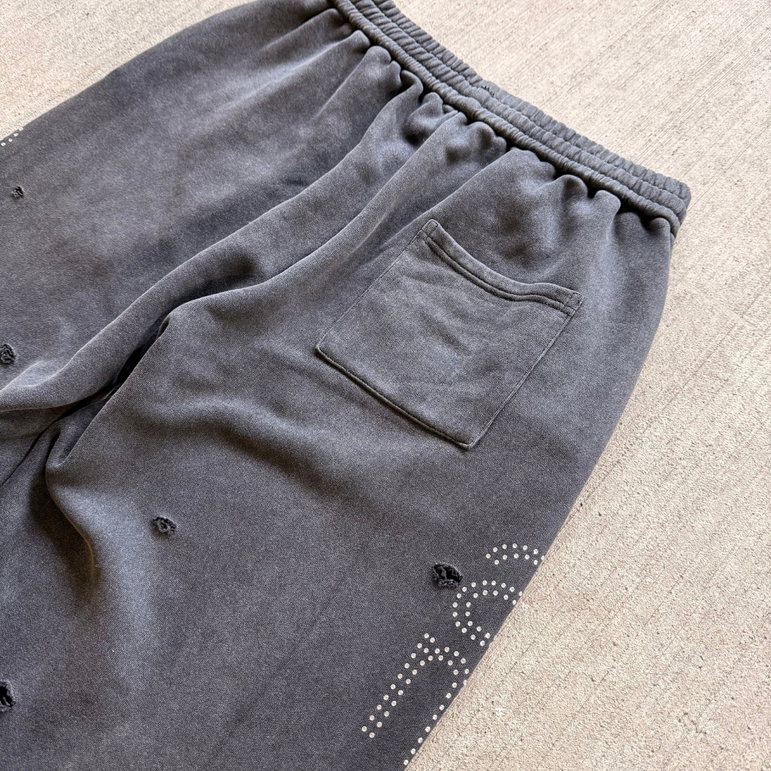 Distressed Rhinestone Sweats
