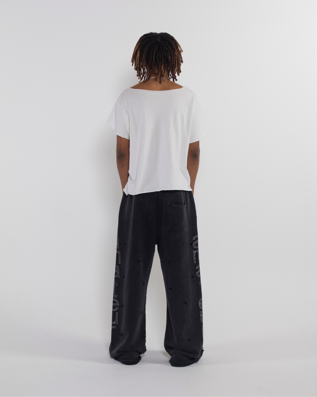 Distressed Rhinestone Sweats
