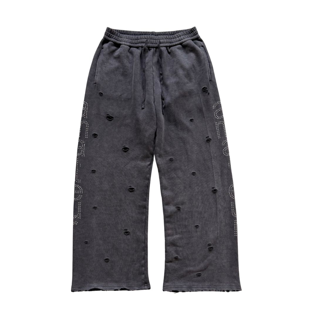 Distressed Rhinestone Sweats