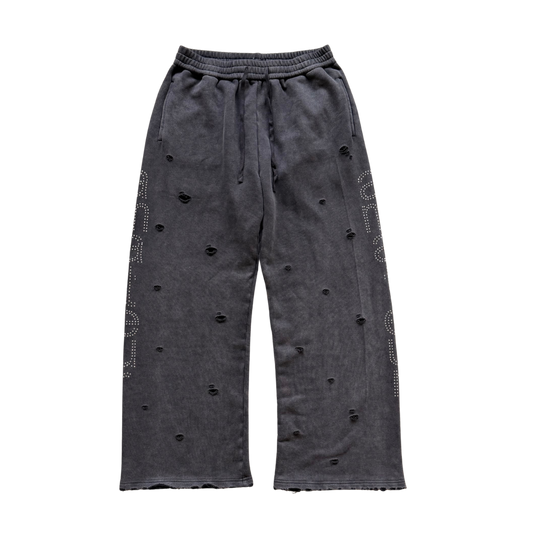 Distressed Rhinestone Sweats